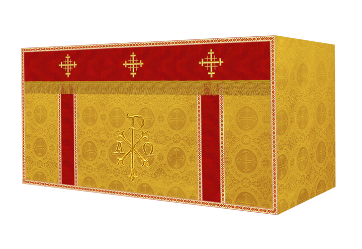 Altar Cloth with Spiritual Cross with Trims