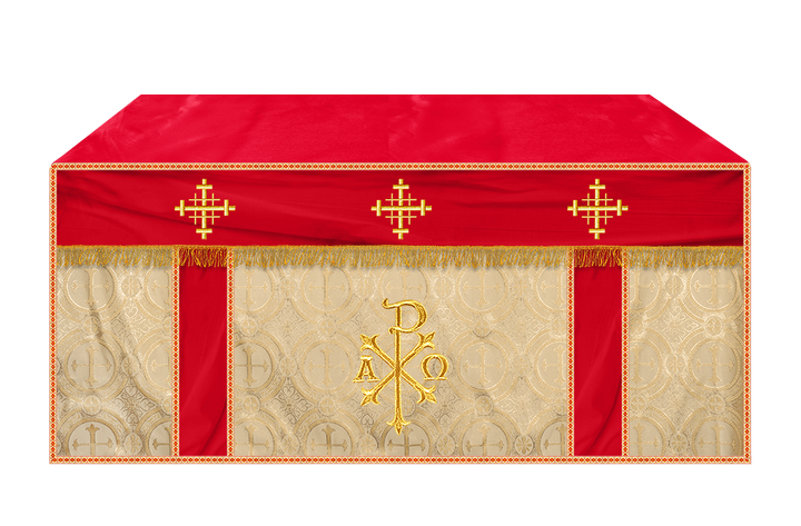 Altar Cloth with Spiritual Cross with Trims
