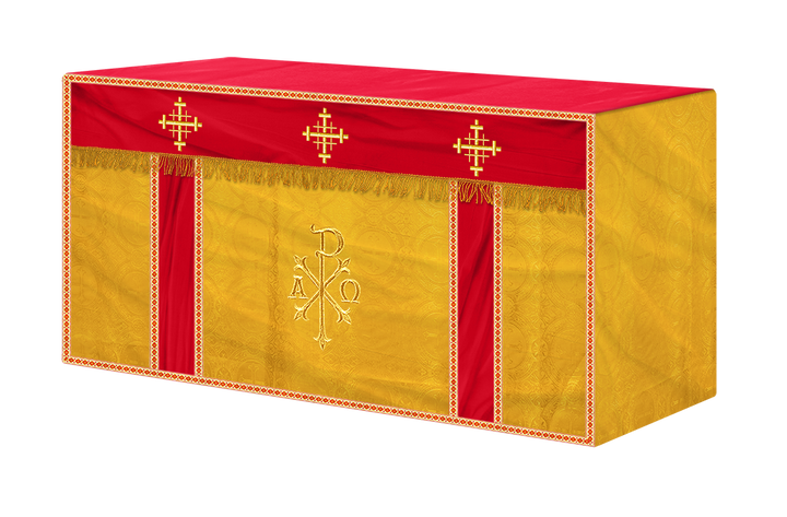 Altar Cloth with Spiritual Cross with Trims