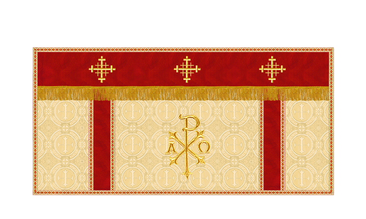 Altar Cloth with Spiritual Cross with Trims