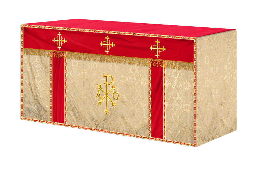 Altar Cloth with Spiritual Cross with Trims
