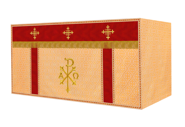 Altar Cloth with Spiritual Cross with Trims