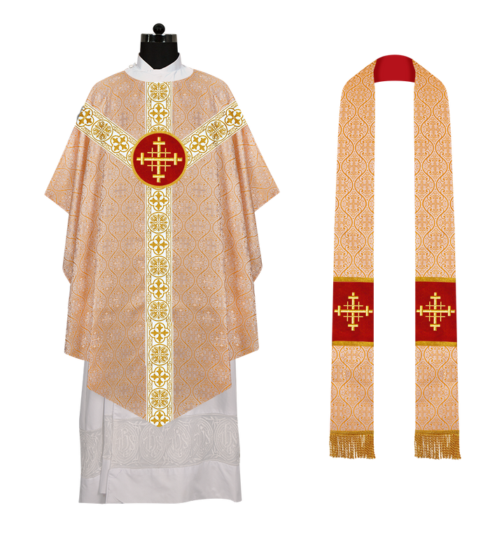 Pugin Style Chasuble with spiritual Motif