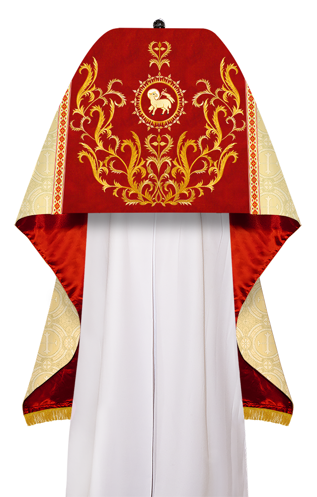 Humeral Veil Vestment with Braided Motif and Trims