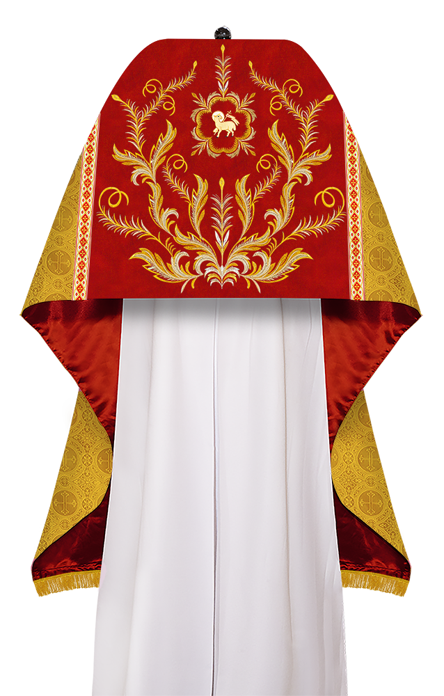 Humeral Veil Vestment with Ornate Embroidery Motif