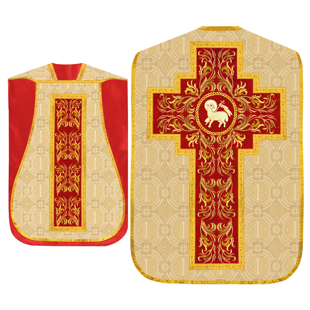 Set of Four Liturgical Roman Chasuble Vestment