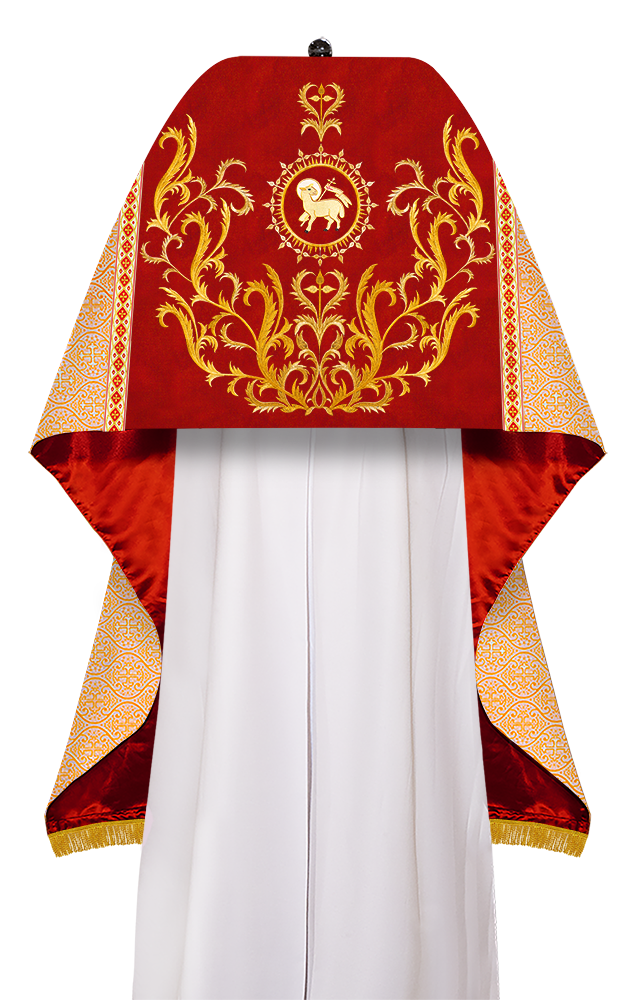 Humeral Veil Vestment with Braided Motif and Trims