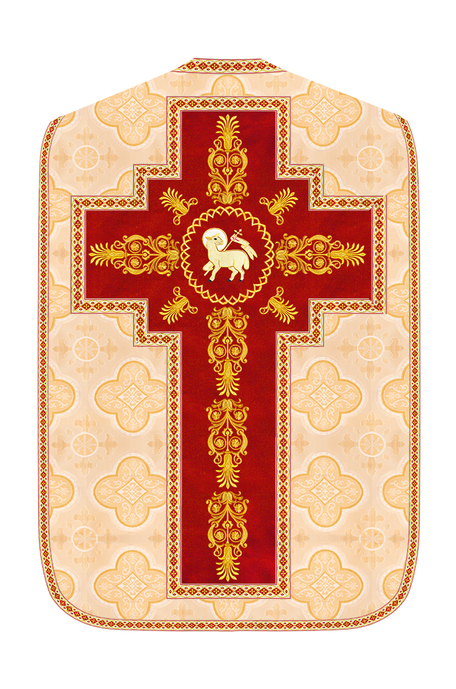 Roman Chasuble Vestments Adorned With Trims