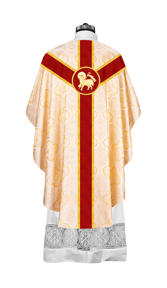 Gothic Chasuble with plain orphrey