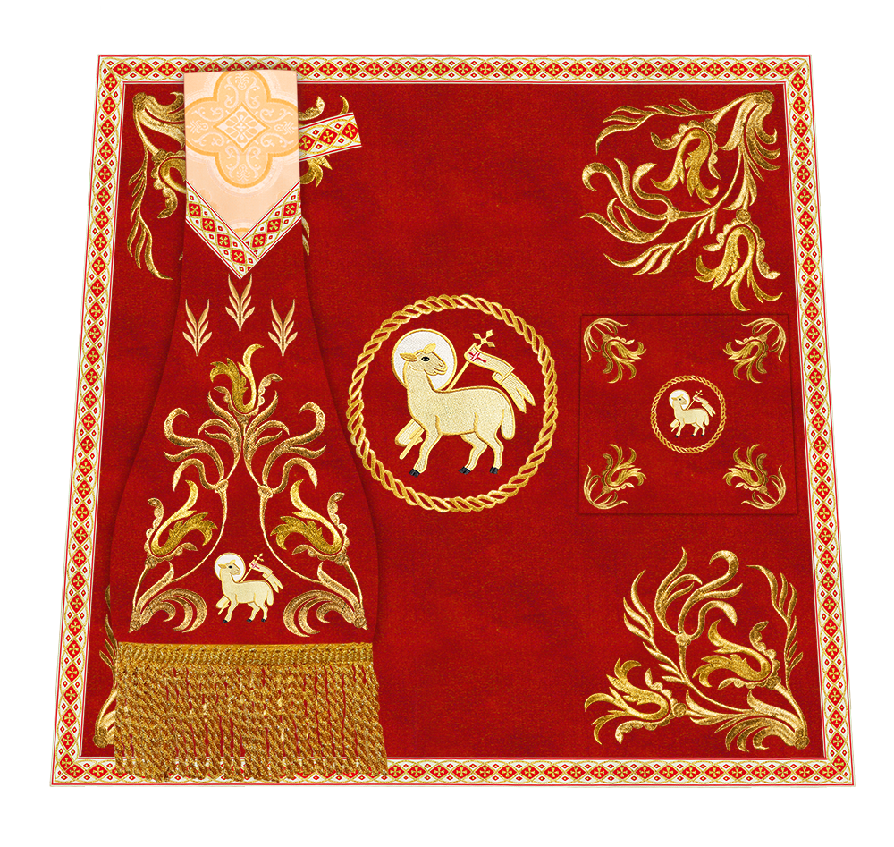 Mass set Vestment with Embroidered Motif