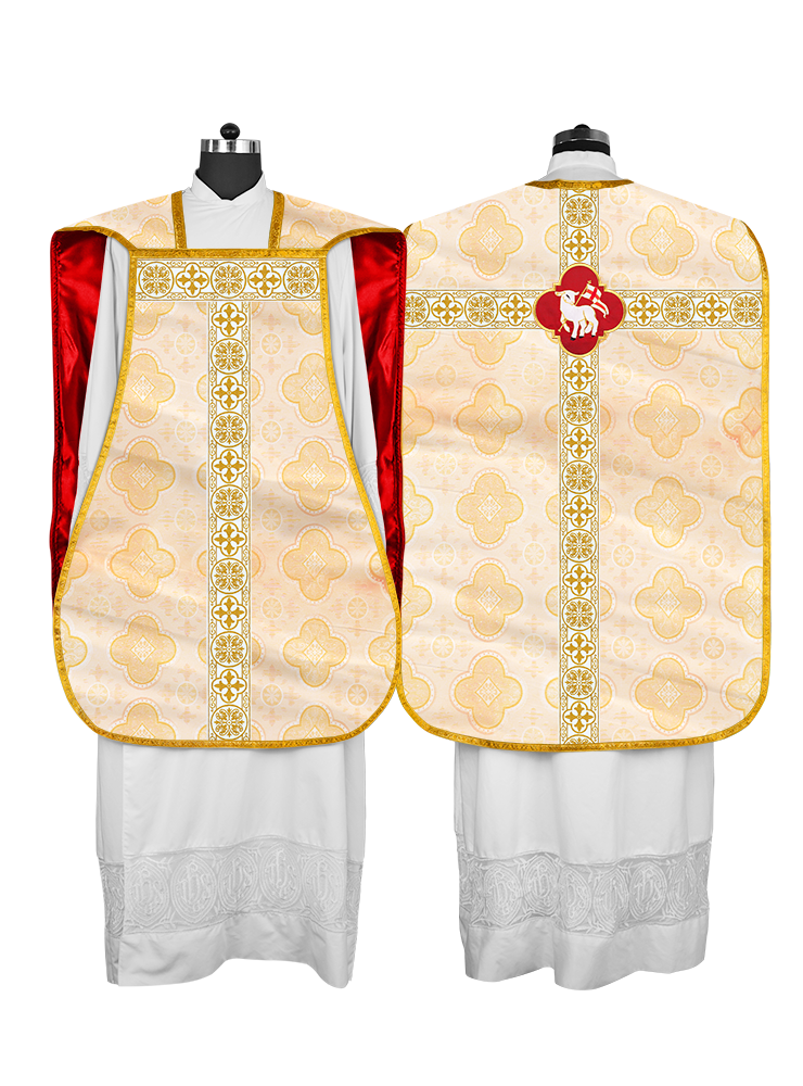 Vestimentas con espalda de violín con motivo y cruz Orphrey