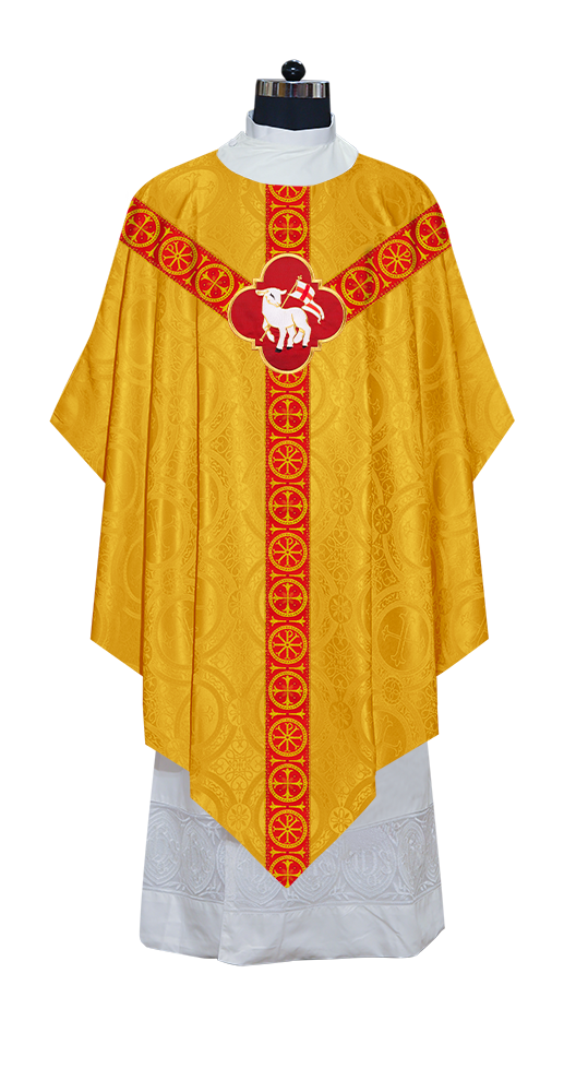 Divine Pugin Chasuble with Braided Lace Orphrey