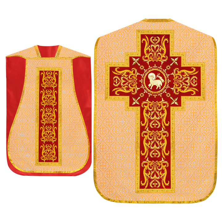 Set of Four Roman Chasuble with matching stole