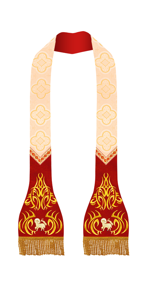 Embroidered Roman Stole with Motif