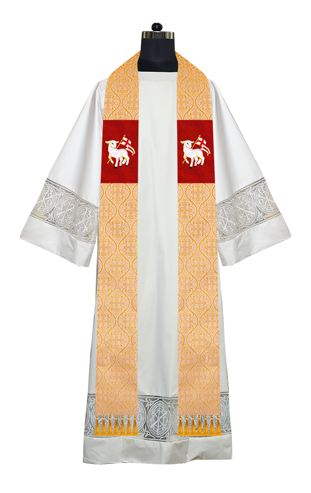 Embroidered Priest Stole with Motif