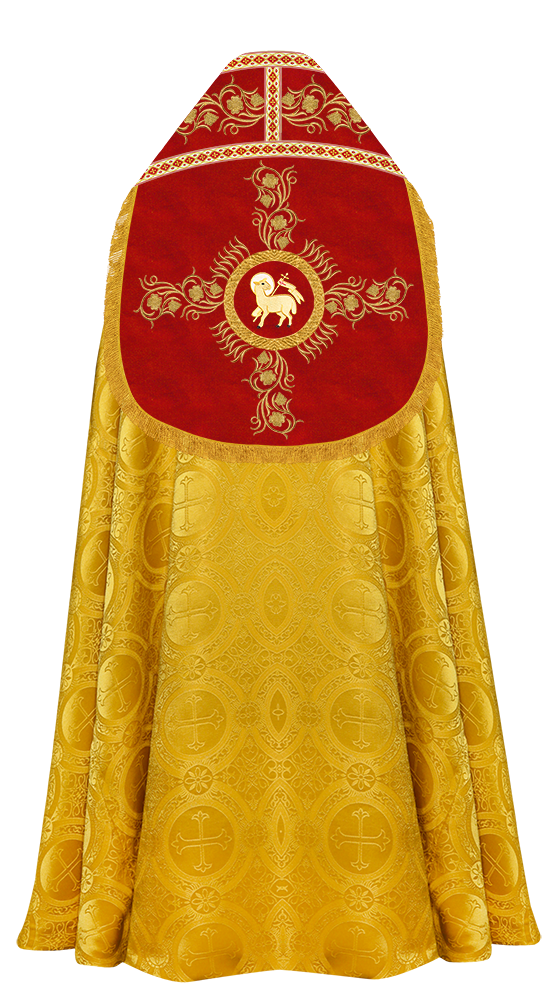 Roman Cope Vestment with Grapes Embroidered trims