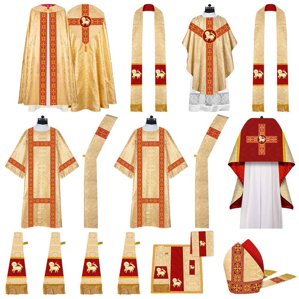 Gothic Highline Mass set with Embroidered Motif and Spiritual Orphrey