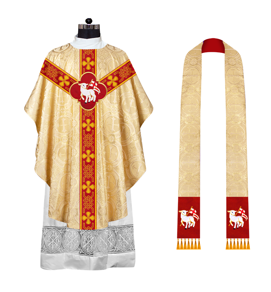 Gothic Chasuble with Motif and Trims