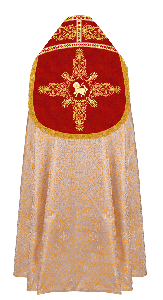 Embroidered Roman Cope with Adorned Spiritual Motif