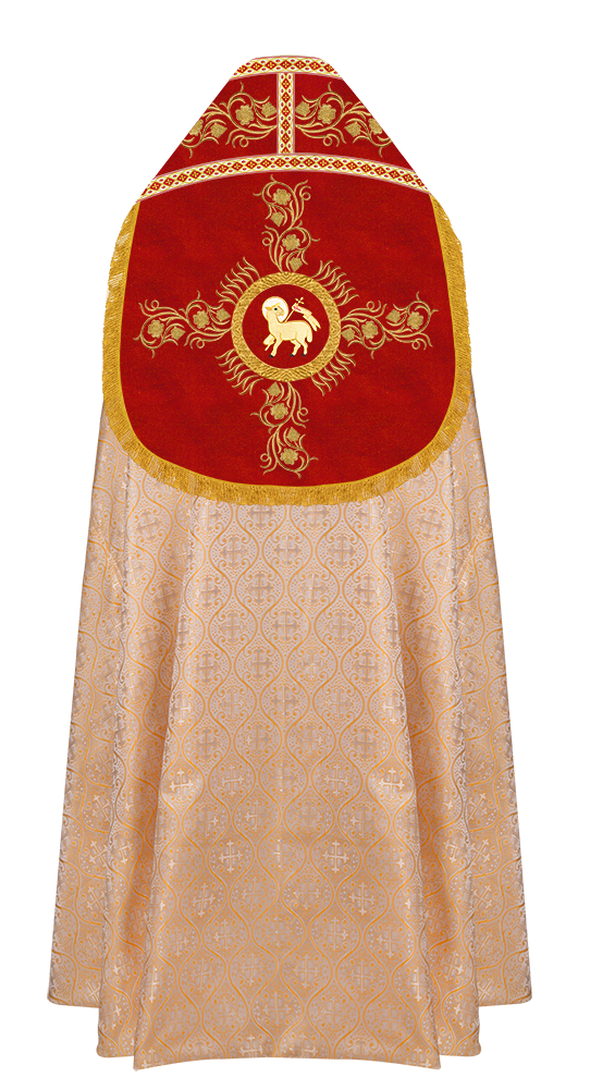 Roman Cope Vestment with Grapes Embroidered trims