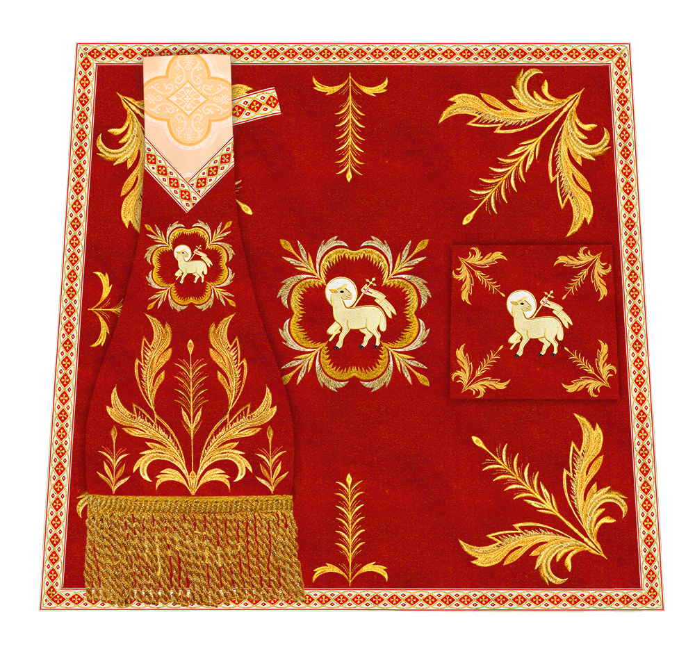 Roman Chasuble Vestment With Detailed Orphrey