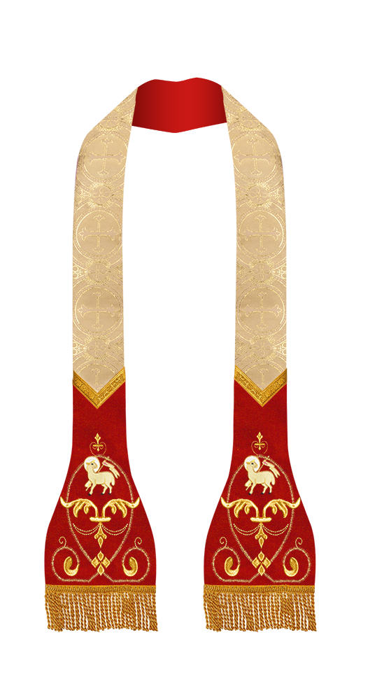 Liturgical Stole with embroidered motif