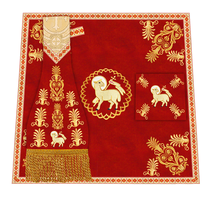 Roman Chasuble Vestments Adorned With Trims