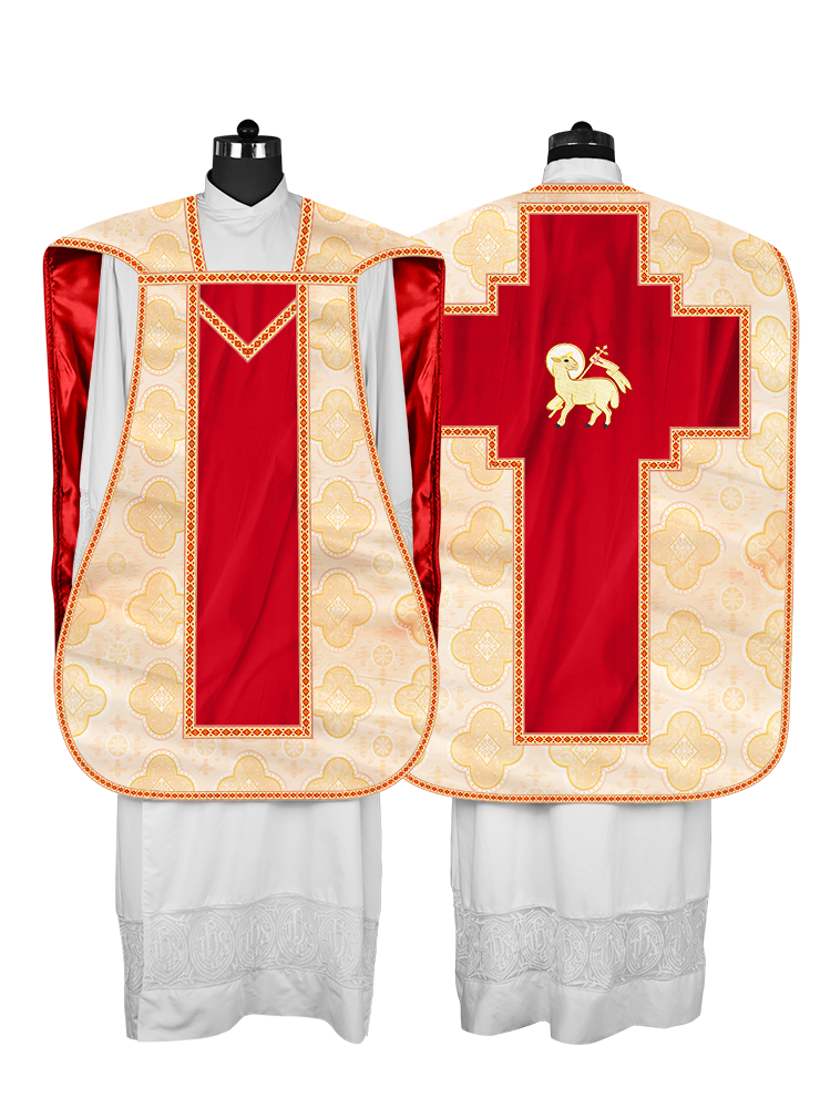 Roman chasuble with Motif and Trims