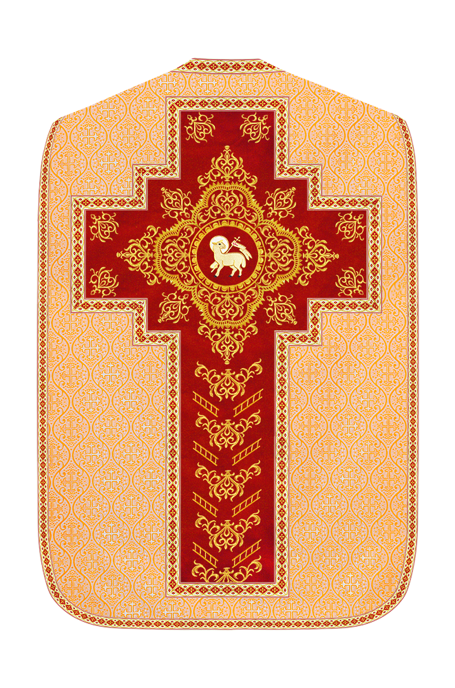 Traditional Fiddleback Vestment With Motifs and Trims