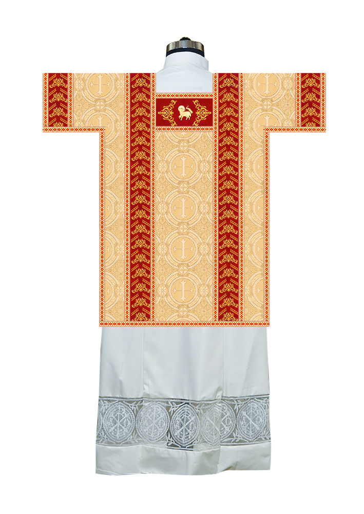 Tunicle Vestment with Braided Motif and Trims