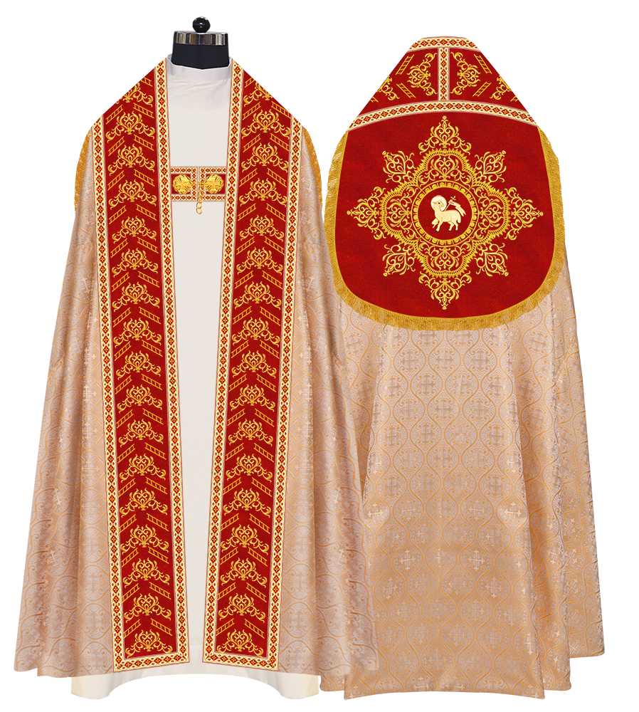 Elegant Roman Cope Vestment with Ornate Embroidery