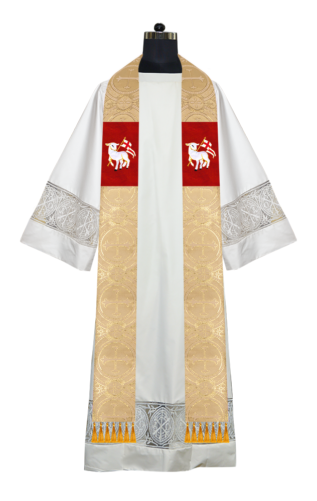 Embroidered Priest Stole with Motif