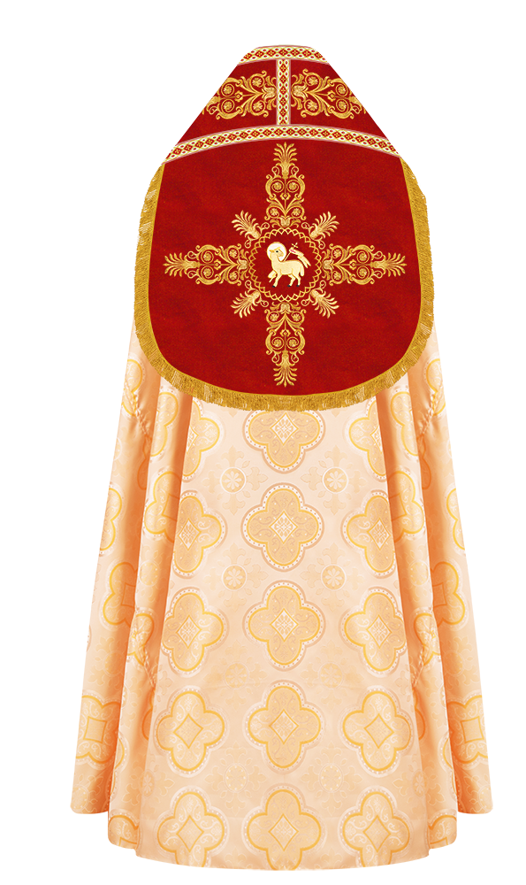 Embroidered Roman Cope with Adorned Spiritual Motif