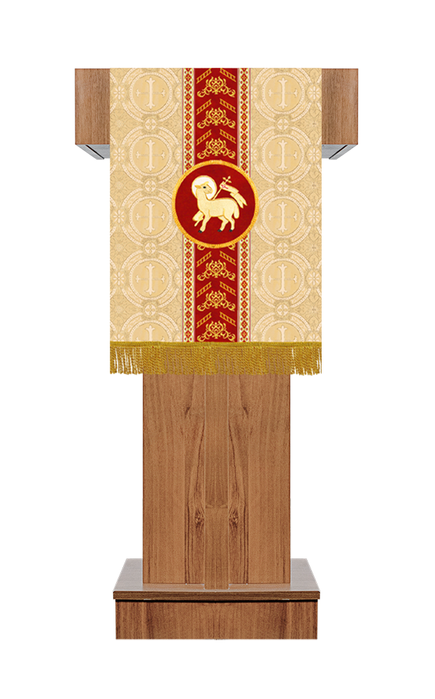 Pulpit/Lectern with Spiritual Motif and Aborned Trims