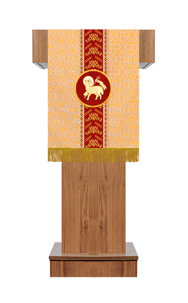 Pulpit/Lectern with Spiritual Motif and Aborned Trims