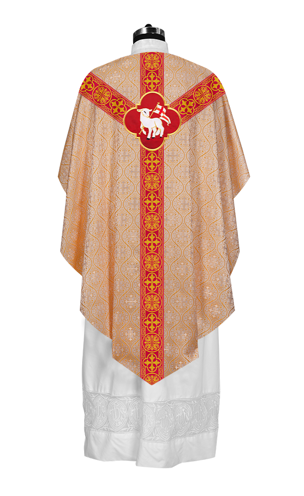 Pugin Chasuble with Intricate Embroidery and Orphrey Details