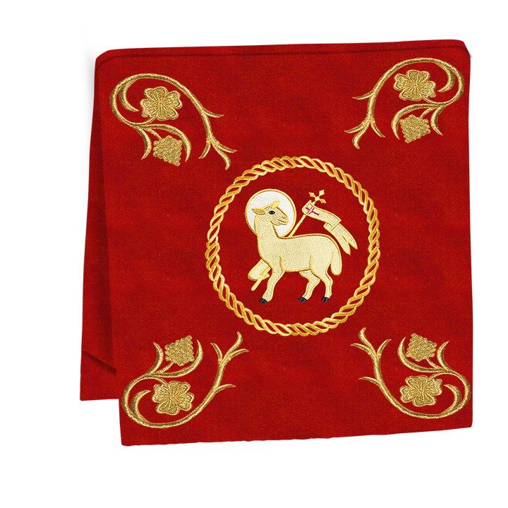 Embroidered Altar Cloth Embellished with Spiritual Motifs