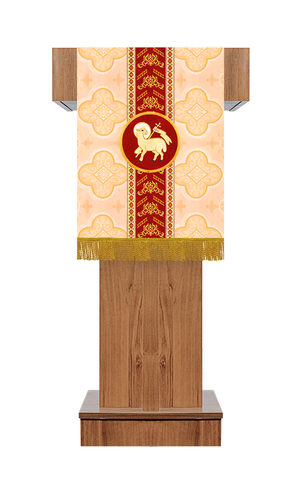 Pulpit/Lectern with Spiritual Motif and Aborned Trims