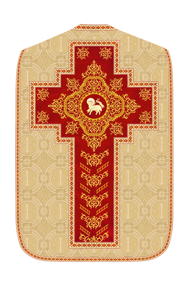 Traditional Fiddleback Vestment With Motifs and Trims