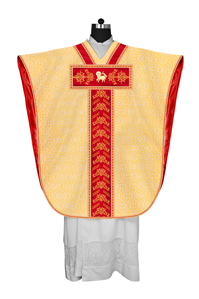 Borromean Chasuble Vestment Adorned With Colour Braids and Trims