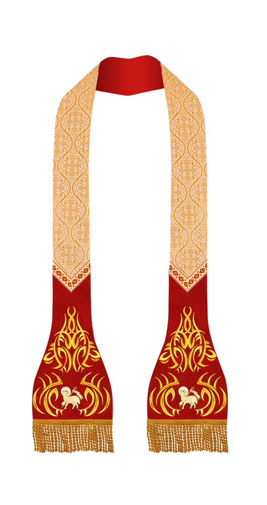 Embroidered Roman Stole with Motif