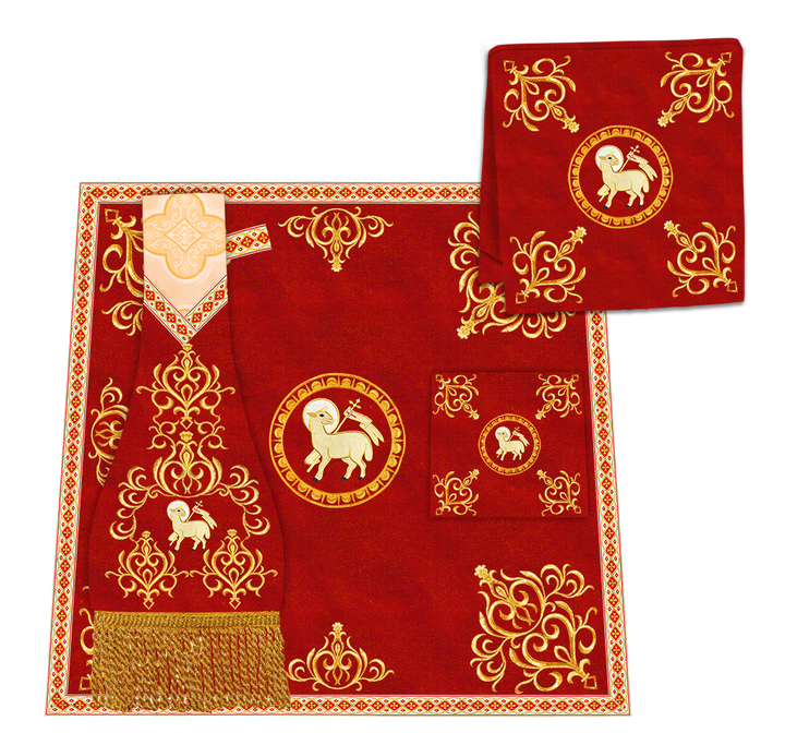 Gothic Chasuble Vestments With Adorned Orphrey And Trims