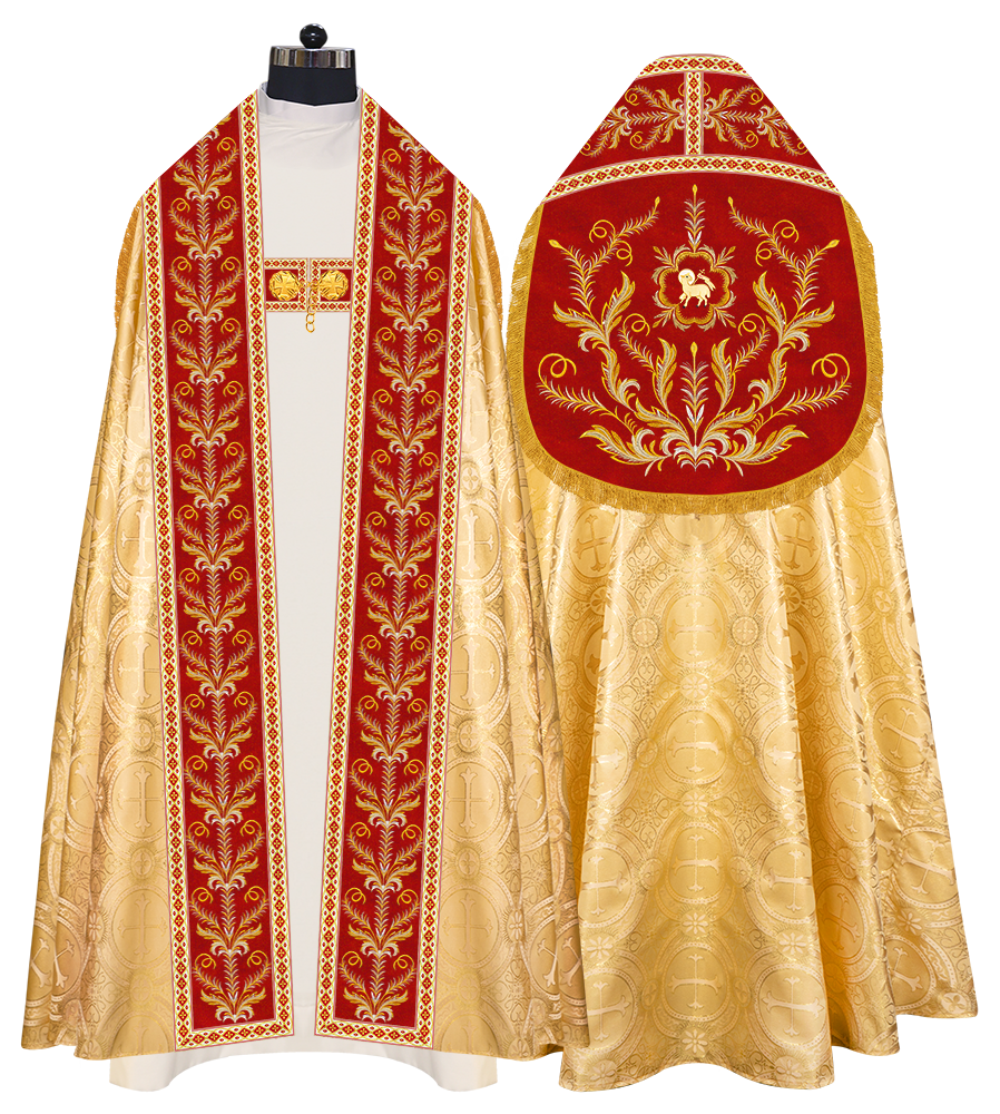 Traditional Embroidered Roman Cope Vestment