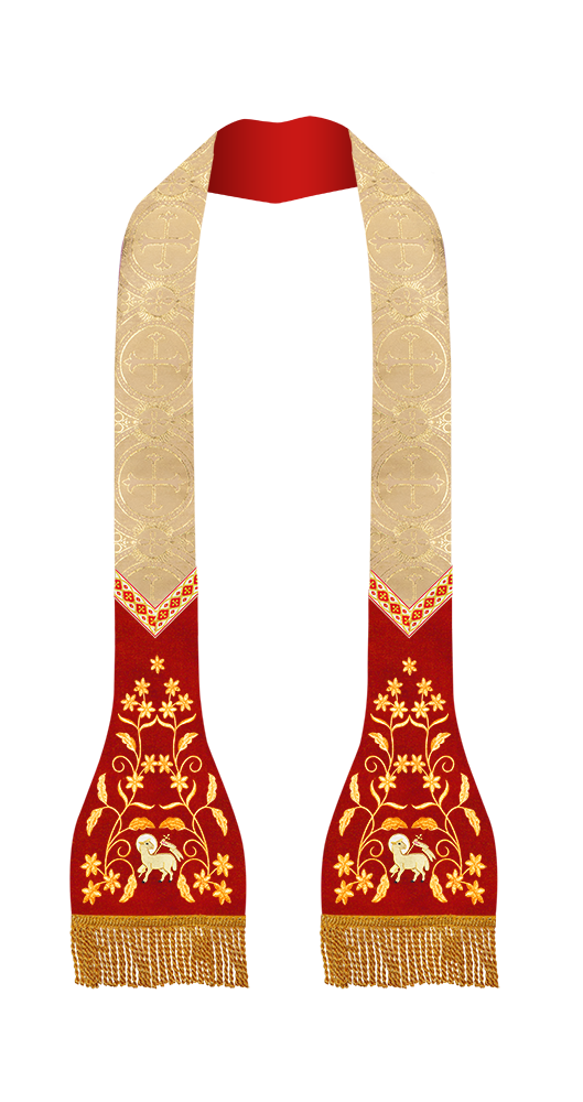 Floral Embroidered Roman stole