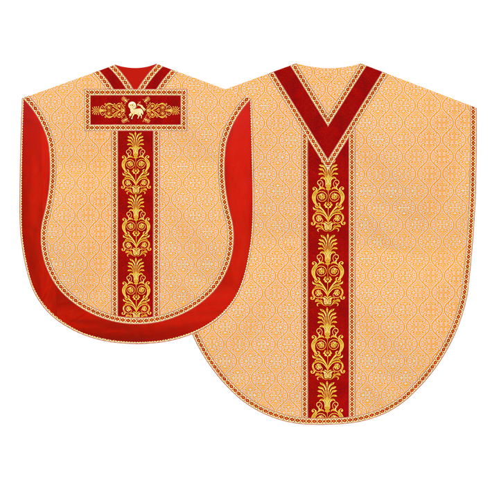 Borromean Chasuble Vestment With Detailed Braids and Trims