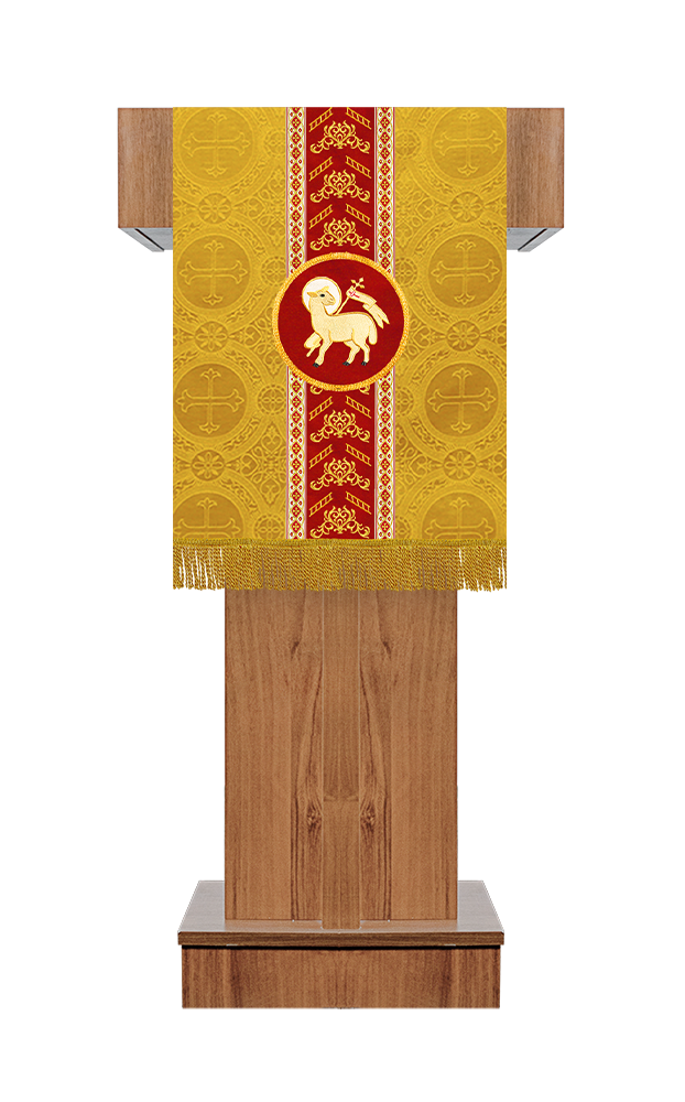 Pulpit/Lectern with Spiritual Motif and Aborned Trims