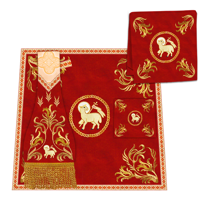 Gothic Chasuble Vestments With Ornate Embroidery And Trims