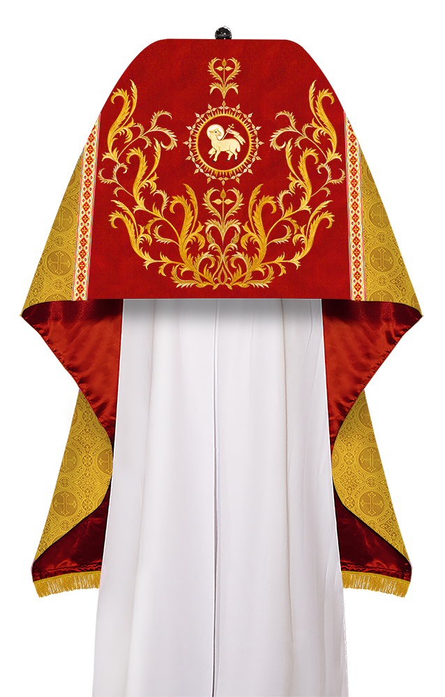 Humeral Veil Vestment with Braided Motif and Trims