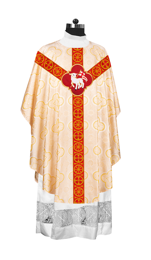 Gothic Chasuble Vestment with Y type braided orphrey