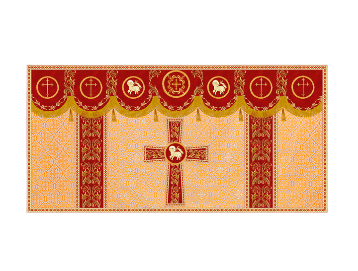 Altar Cloth with Liturgical Motif and Trims